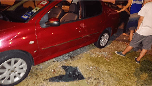 車上荒らしの被害にあった車